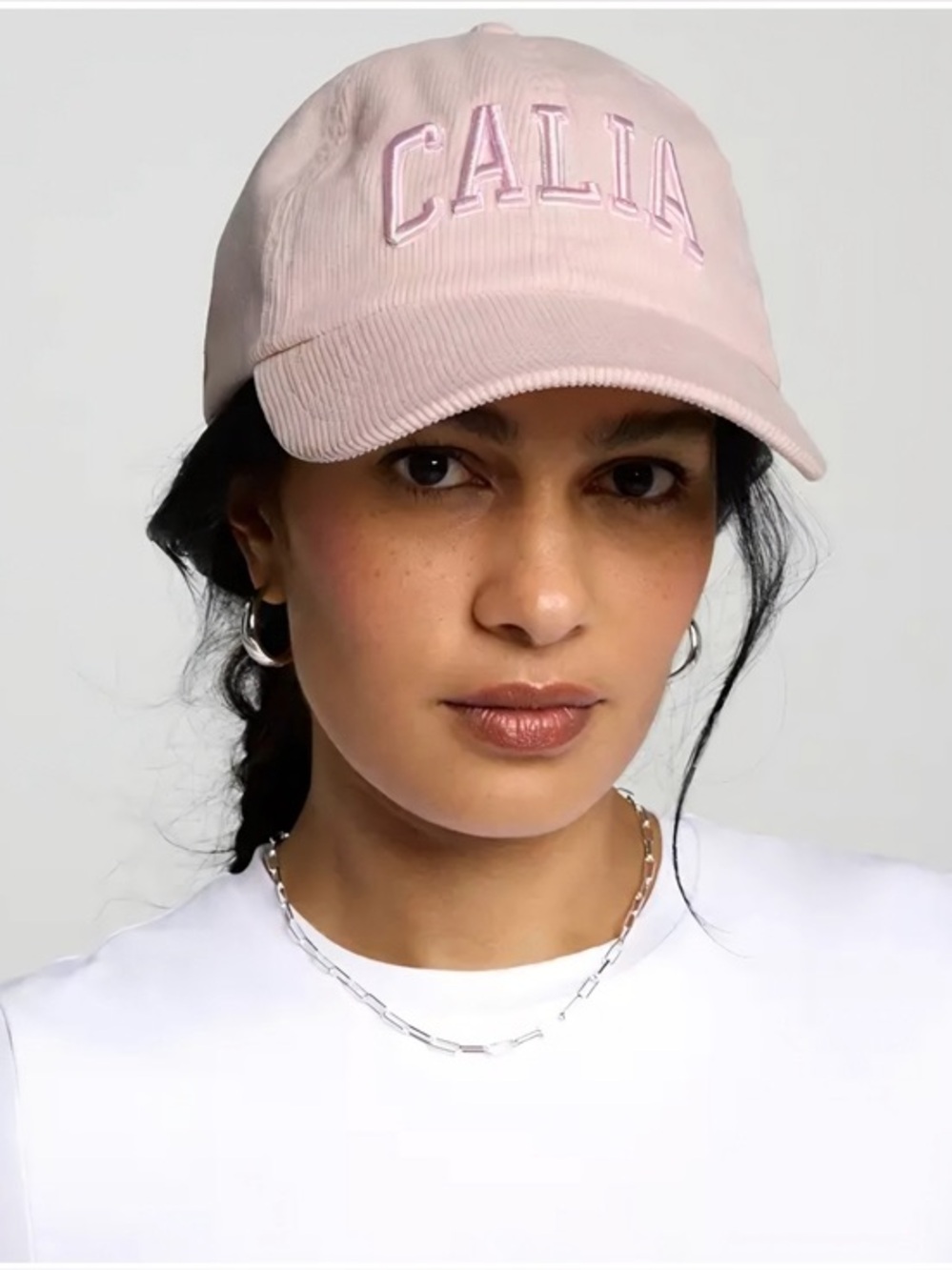 CALIA by Carrie Underwood Light Pink Corduroy Baseball Cap